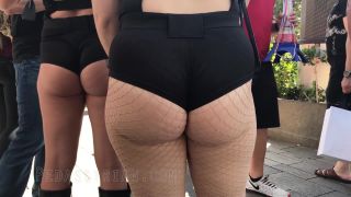 CandidCreeps 760 Candid Booty Shorts Fishnet Creepshot Video -5