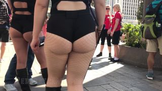 CandidCreeps 760 Candid Booty Shorts Fishnet Creepshot Video -7