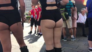 CandidCreeps 760 Candid Booty Shorts Fishnet Creepshot Video -8