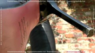 Dominatrix Annabelle – Leather and Stiletto Fever!, satin panty fetish on masturbation porn -9