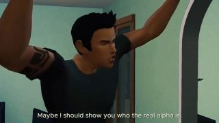 Cheating Bella caught Edward cheating with Jacob but decided to join in so as not to ruin the mood.-1