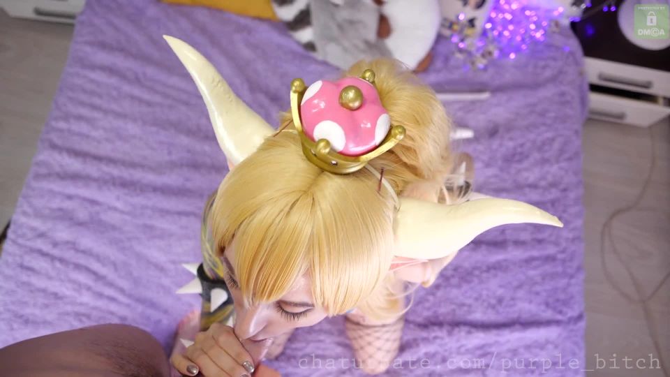 Purple Bitch - Anal Cosplay Bowsette Gets Creampie!)