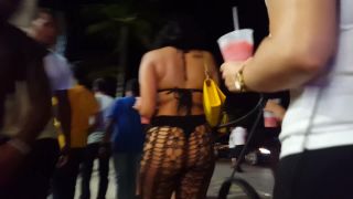 Candid vor ebony in see through with thong-1