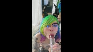 Femdom porn   Lyssy @heylyssten  Suck Glass Dildo [SD 1920p] 2025 fetish-4