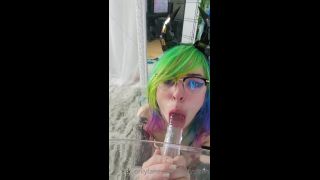 Femdom porn   Lyssy @heylyssten  Suck Glass Dildo [SD 1920p] 2025 fetish-8