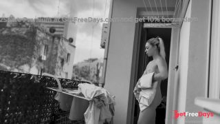 [GetFreeDays.com] Naked chubby woman hangs out laundry on the balcony for neighbors can watch Porn Stream October 2022-1