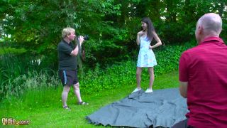 6239 Hot Brunette Takes Cum In Mouth From 2 Old Guys In The S...-2