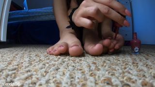 free adult clip 25 femdom bi slave feet porn | Painting my toes | fetish-1