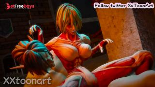 Attack On Titan Hentai 3D - Female Titan sex with Eren Part D-4