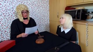 free online video 31 femdom footjob femdom porn | Cherry, Sarah Stern – Breaking The Phone The Judge At Home Series Spr-1842 | spanking-3