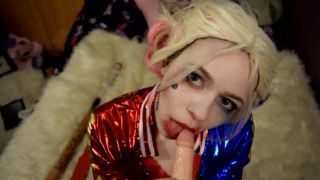 Bat Maisie - POV Harley Quinn Blowjob , big tit porno videos hd on cosplay -4