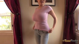 Online tube TessaFowler presents Tessa Fowler in Fan Outfit Tight Pink Shirt 2 (2016.06.17)-5