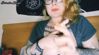 Estrella Steam smokes a cigar while playing with her tit - Smoking-8