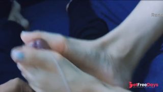 [GetFreeDays.com] Footjob whit silver nails, so nice Adult Clip February 2023-8