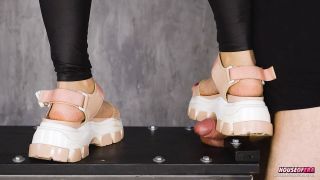 Sandals And Feet Fucking - I Stomp His Balls And He Fucks My Feet - Foot Fetish-7