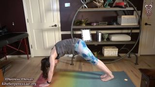 ﻿Strapon Mistress Mercer starring in video ‘Caught Playing during Yoga after Headstand Cumming’ (Toys)-1