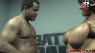 Fat Black Slut With Huge Tits Fucks With The BBC.-5