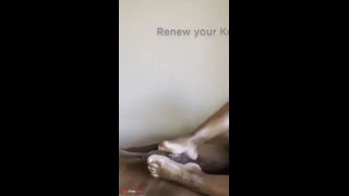 Ebony Footjob Cumshot-8