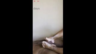 Ebony Footjob Cumshot-9