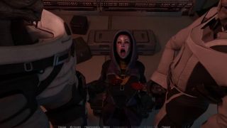 Porno Game Lara Croft in space stretches her throat with huge cocks-2