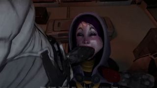 Porno Game Lara Croft in space stretches her throat with huge cocks-3