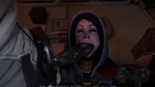 Porno Game Lara Croft in space stretches her throat with huge cocks-4