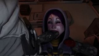 Porno Game Lara Croft in space stretches her throat with huge cocks-5