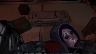 Porno Game Lara Croft in space stretches her throat with huge cocks-7