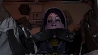 Porno Game Lara Croft in space stretches her throat with huge cocks-8