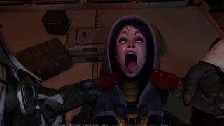 Porno Game Lara Croft in space stretches her throat with huge cocks-9