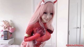 6283 Sexy Zero Two Cosplay Try-On & Striptease-3