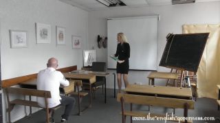 Governess Kenworthy in the school room with a strap | school | fetish porn adult diaper fetish-0