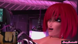 SluttyScarlett30 - F.U.T.A. Sentai Squad Big Tit Redhead's Futanari Cock Gushes with Cum During Creampie Slut-7