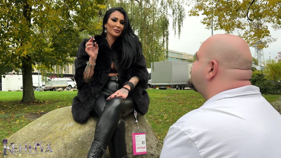online adult video 9 Mistress Kennya – My outdoor ashtray | fetish | smoking christmas femdom