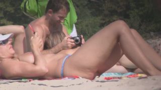 Blowjob in front of other nudists Nudism!-8