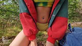Bett Duett - Climbed the cock on mountain top!! 1080P - Real couple-3