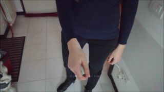 Cleaning lady sexy tied feet punished giving blowjob - (Feet porn)-9