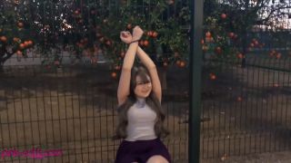 BDSM porn  BDSM  Acacia Cuffed To Fence - Bondage -4