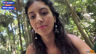 Crazy CUMWALK On Public Waterfall Full Of People Blowjob In Public Toil.-6