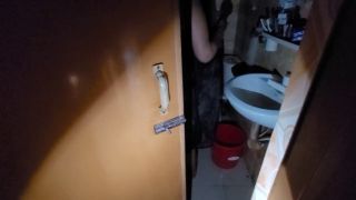 Open My stepsister was taking a shower with the door open and I was peeking in.-9