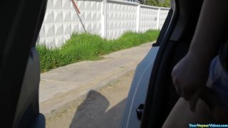 Dude flashes dick in car - Cock-3