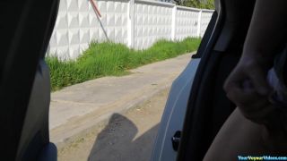 Dude flashes dick in car - Cock-6