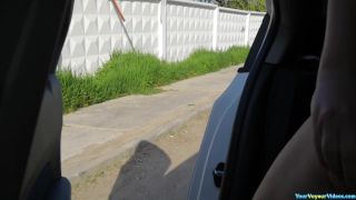 Dude flashes dick in car - Cock-7