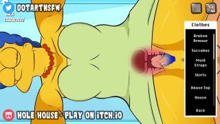 Hole House - Marge Simpson MILF Doggystyle Dripping Creampie Moaning Orgasm - Hole House Game-4