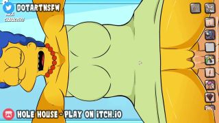 Hole House - Marge Simpson MILF Doggystyle Dripping Creampie Moaning Orgasm - Hole House Game-8