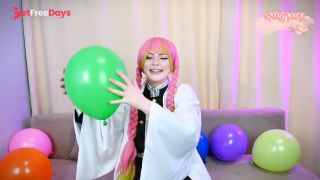 [GetFreeDays.com] Cosplay girl blows and pops balloons and then masturbating her big clit to orgasm on webcam show Sex Video October 2022-3