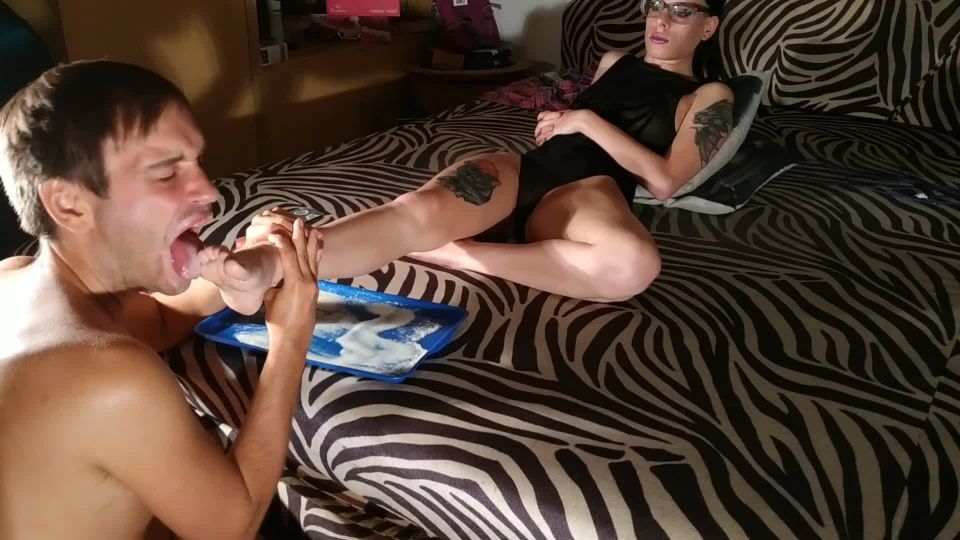 porn video 38 Slave licks 12 cumshots from his femdoms feet pt2 HD | worship | bdsm porn slave fetish