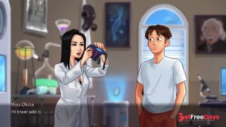 SCIENCE TEACHER MISS OKITA - Summertime Saga New Version Cookie jar Sex Animation Ep 14-9