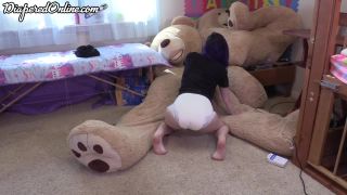 DiaperedonlineBunny B Bunny Diapered on Bear-6