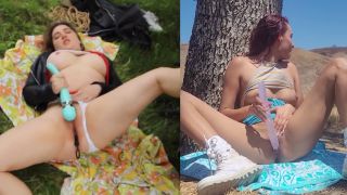 7136 Hot Solo Girls Masturbate next to each other Compilation...-7